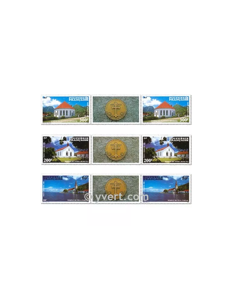 n° 193A/195A - Timbre Polynésie Poste aérienne