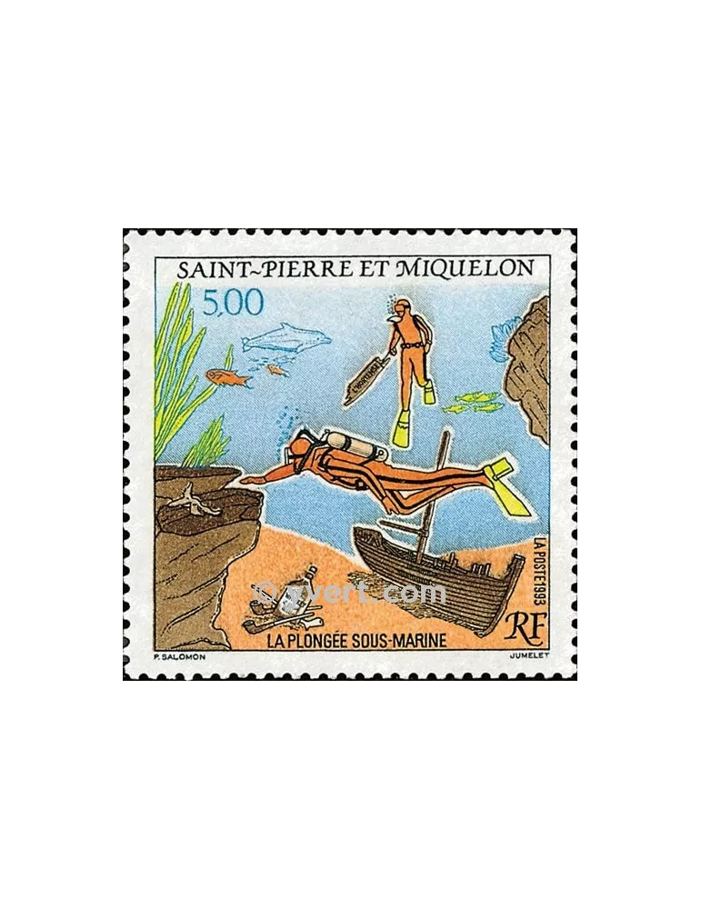 n° 574 - Timbre Saint-Pierre et Miquelon Poste