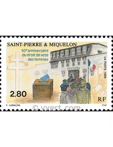 n° 597 - Timbre Saint-Pierre et Miquelon Poste 2