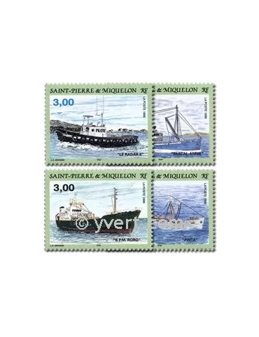 n° 632/635 (BF 5) - Timbre Saint-Pierre et Miquelon Poste