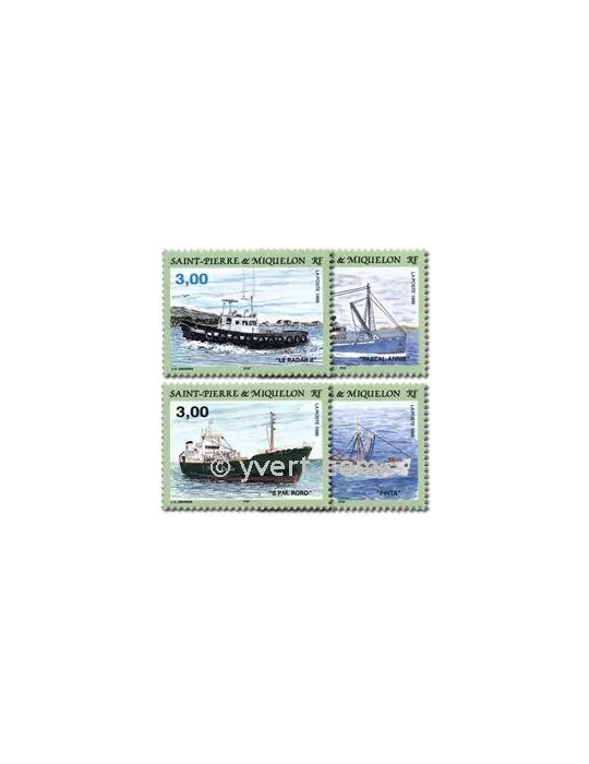 n° 632/635 (BF 5) - Timbre Saint-Pierre et Miquelon Poste