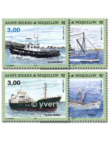 n° 632/635 (BF 5) - Timbre Saint-Pierre et Miquelon Poste 2