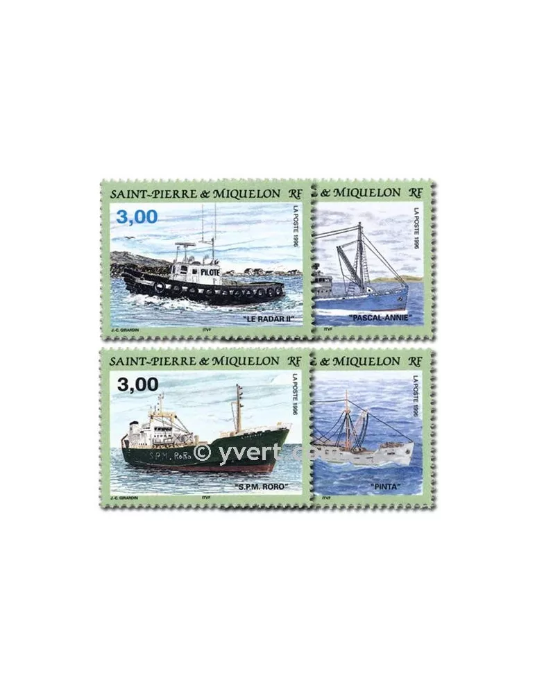 n° 632/635 (BF 5) - Timbre Saint-Pierre et Miquelon Poste