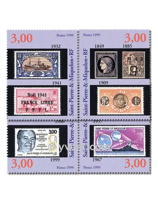 n° 692/695 (BF 6) - Timbre Saint-Pierre et Miquelon Poste