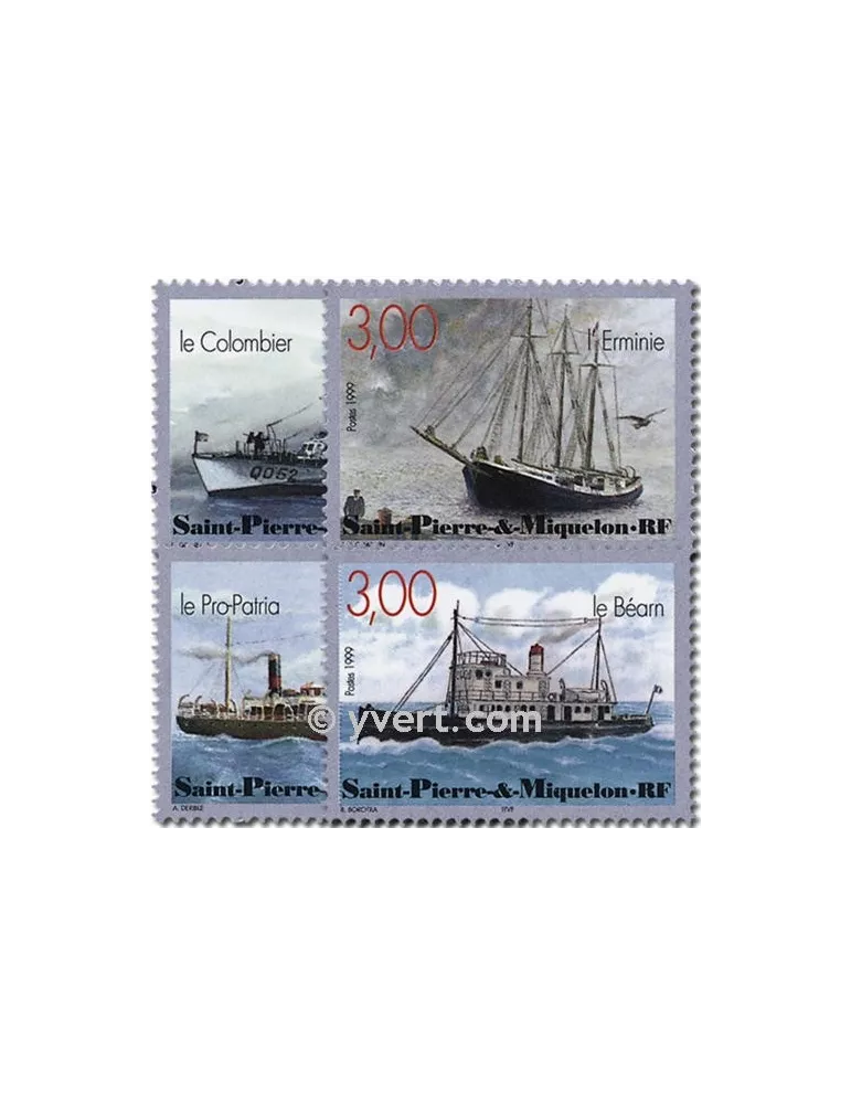 n° 696/699 (BF 7) - Timbre Saint-Pierre et Miquelon Poste