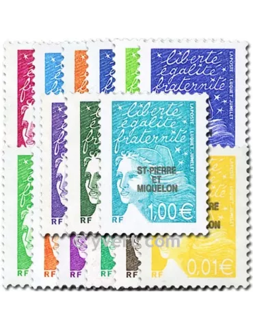 n° 758/772 - Timbre Saint-Pierre et Miquelon Poste 2
