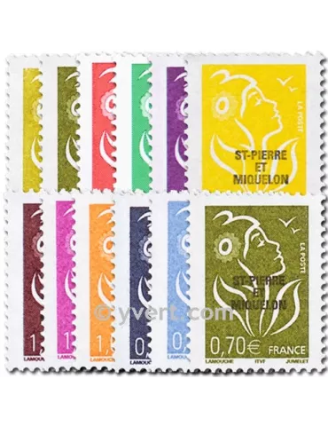 n° 829/839 - Timbre Saint-Pierre et Miquelon Poste 2