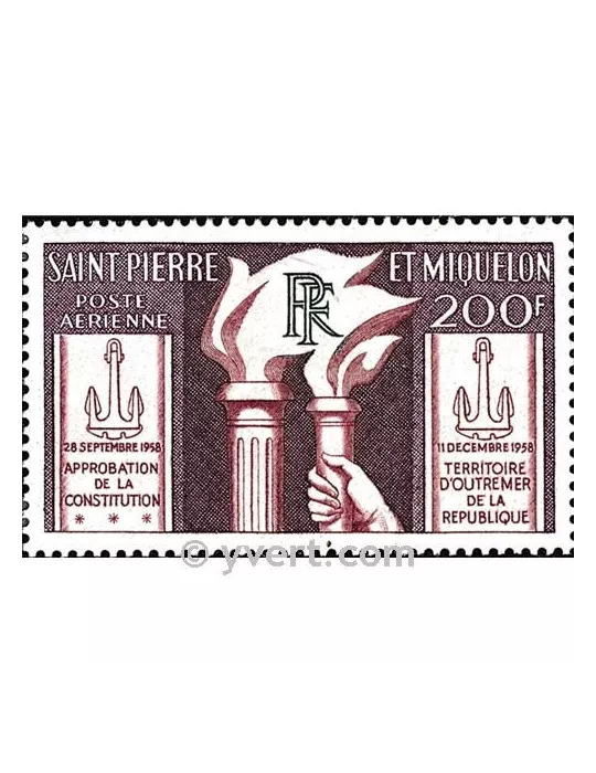 n° 26 - Timbre Saint-Pierre et Miquelon Poste aérienne