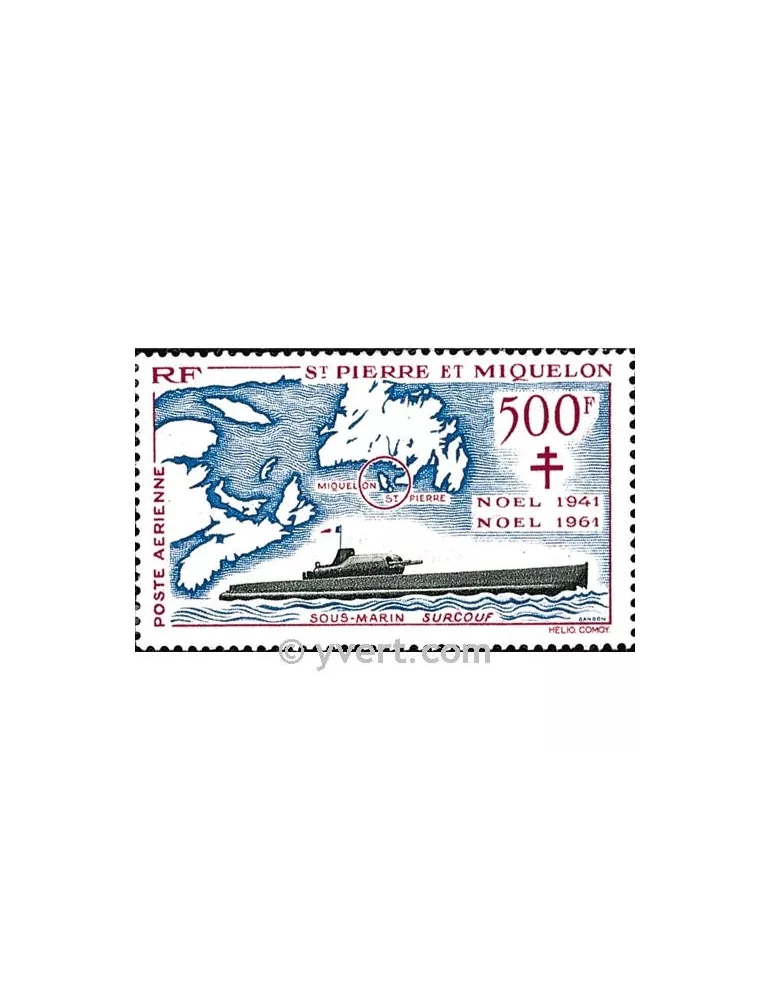 n° 28 - Timbre Saint-Pierre et Miquelon Poste aérienne