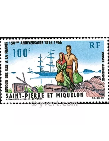 n° 36 - Timbre Saint-Pierre et Miquelon Poste aérienne