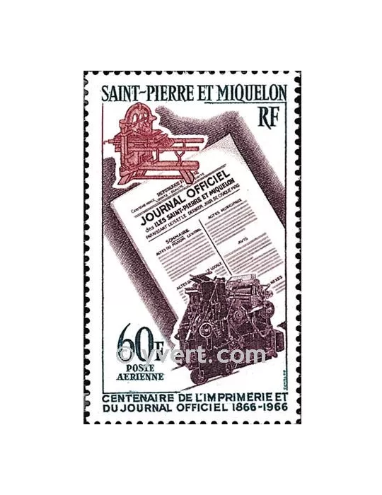 n° 37 - Timbre Saint-Pierre et Miquelon Poste aérienne