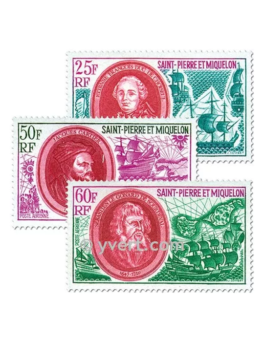 n° 50/52 - Timbre Saint-Pierre et Miquelon Poste aérienne
