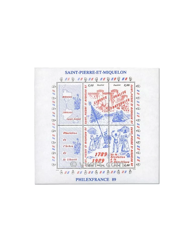 n° 3 - Timbre Saint-Pierre et Miquelon Bloc et feuillet
