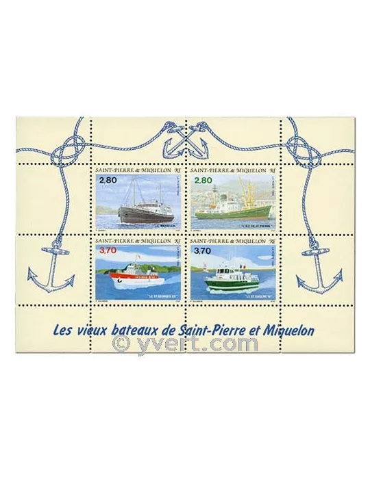 n° 4 - Timbre Saint-Pierre et Miquelon Bloc et feuillets