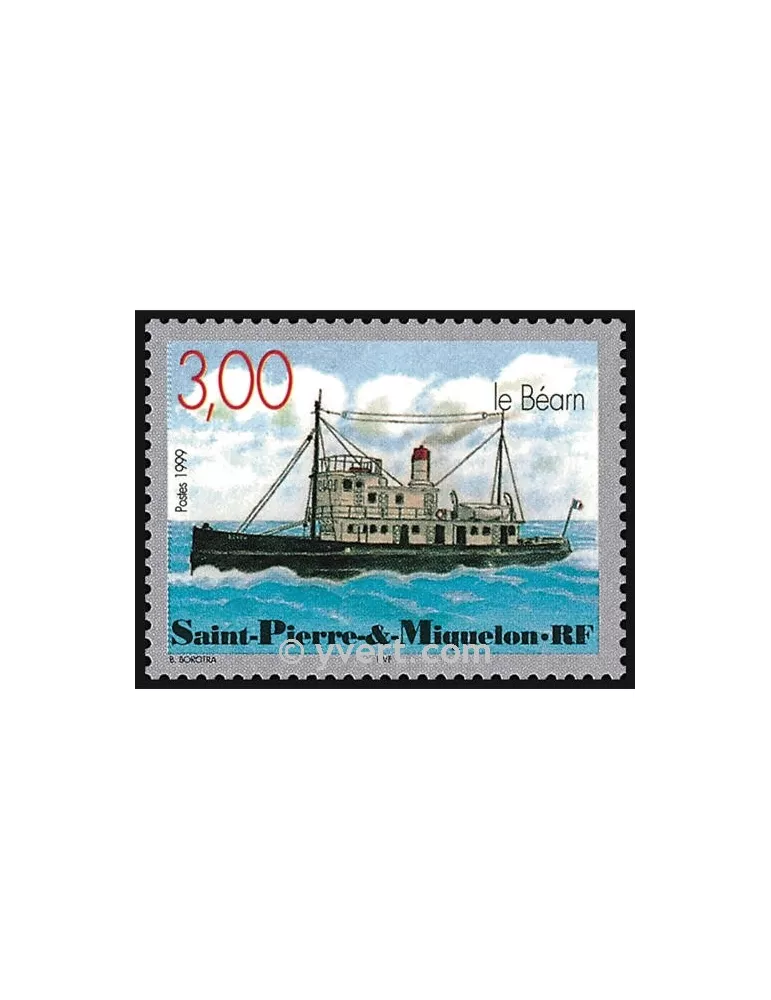 n° 7 - Timbre Saint-Pierre et Miquelon Bloc et feuillets