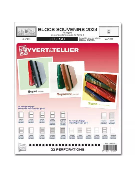 BLOCS SOUVENIRS SC : 2024 (JEUX AVEC POCHETTES)