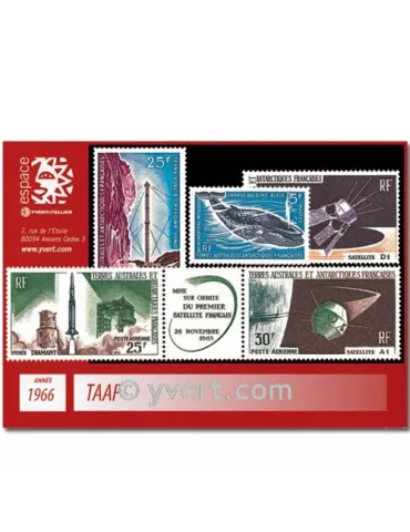 n° 22+PA11A/13 - Timbre TAAF Année complète (1966)