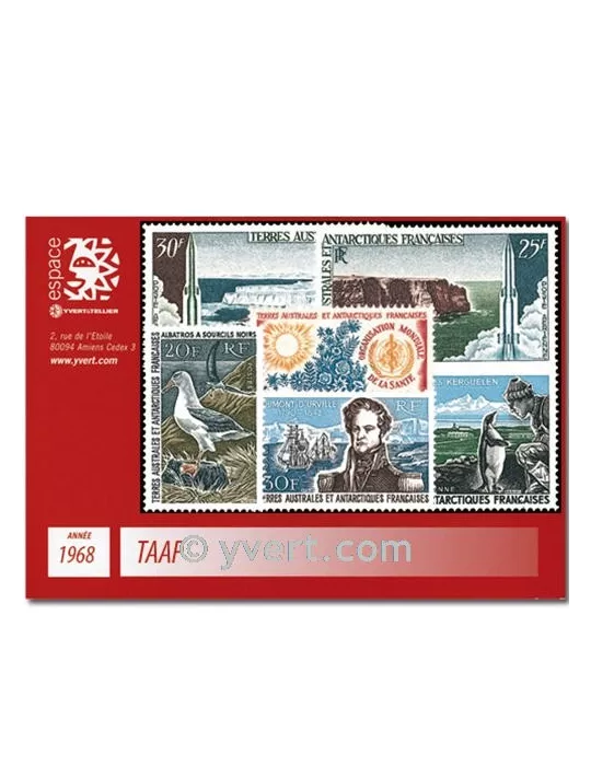 n° 24/27+PA14/16 - Timbre TAAF Année complète (1968)