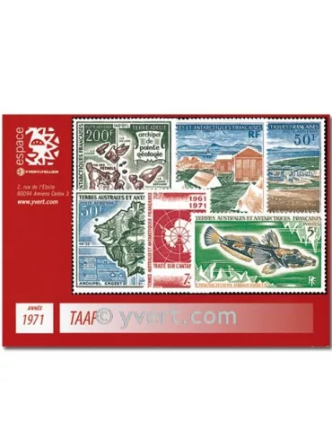 n° 34/39+PA23/26 - Timbre TAAF Année complète (1971)