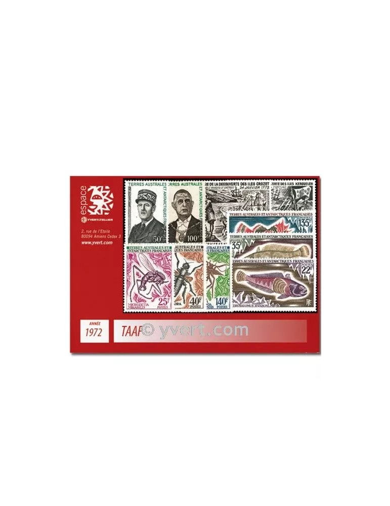 n° 40/47+PA27/28 - Timbre TAAF Année complète (1972)