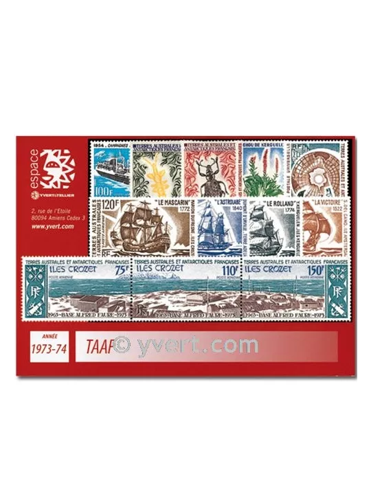 n° 48/54+PA29/37 - Timbre TAAF Année complète (1973/74)
