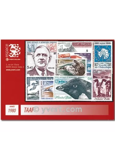 n° 86/91+PA61/64 - Timbre TAAF Année complète (1980)