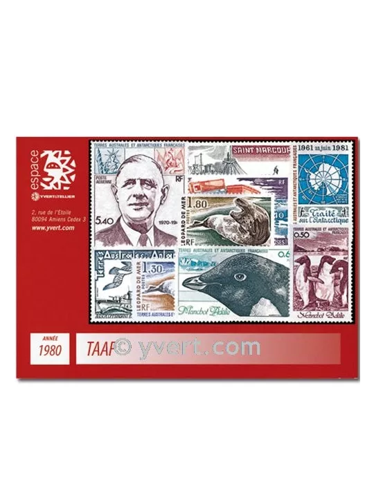 n° 86/91+PA61/64 - Timbre TAAF Année complète (1980)