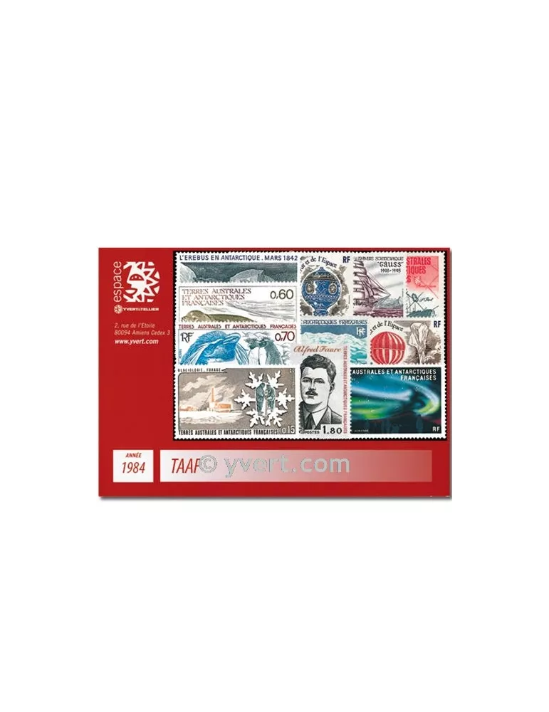 n° 102/108+PA79/85 - Timbre TAAF Année complète (1984)