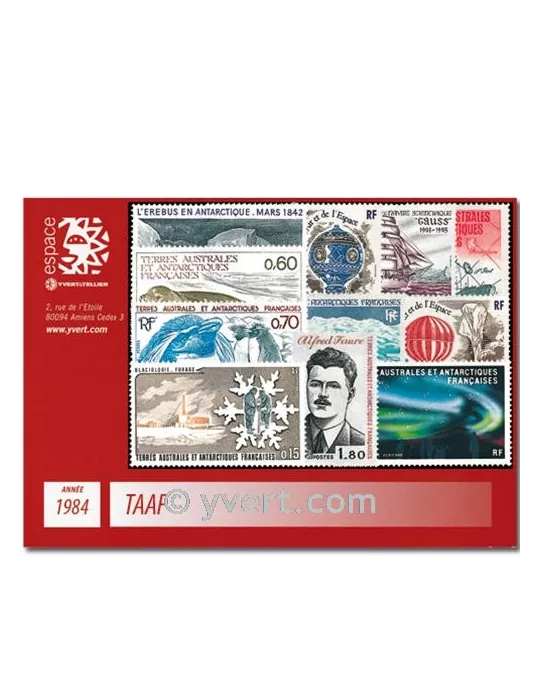 n° 102/108+PA79/85 - Timbre TAAF Année complète (1984)