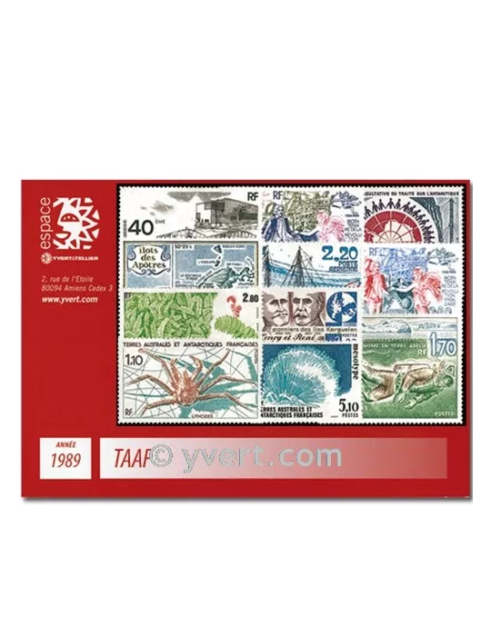 n° 140/147+PA103/09 - Timbre TAAF Année complète (1989)