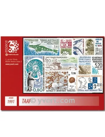 n° 155/162+PA115/18 - Timbre TAAF Année complète (1991)