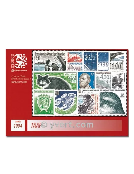 n° 184/193+PA129/33 - Timbre TAAF Année complète (1994)