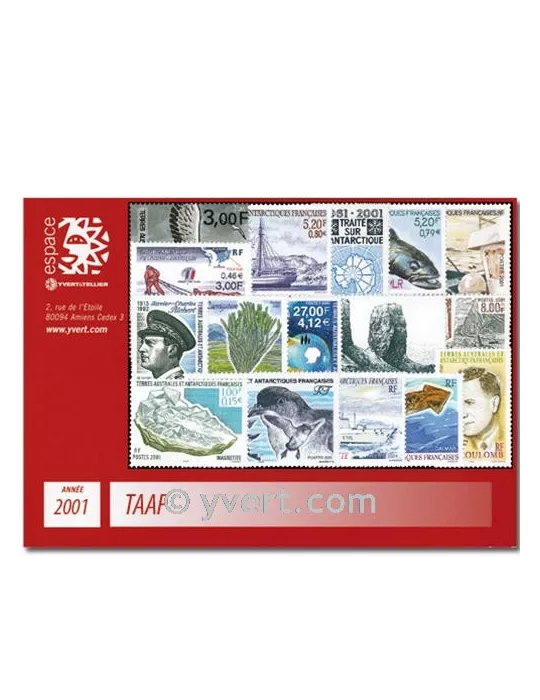 n° 287/321 - Timbre TAAF Année complète (2001)