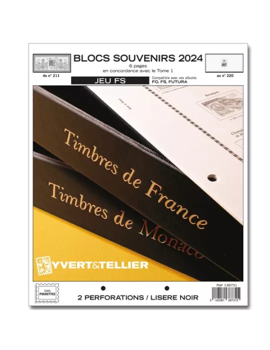 BLOCS SOUVENIRS FS : 2024 (JEUX SANS POCHETTES)