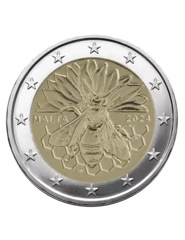 BU : 2 EURO COMMEMORATIVE 2024 : MALTE (L´abeille Maltaise) 2