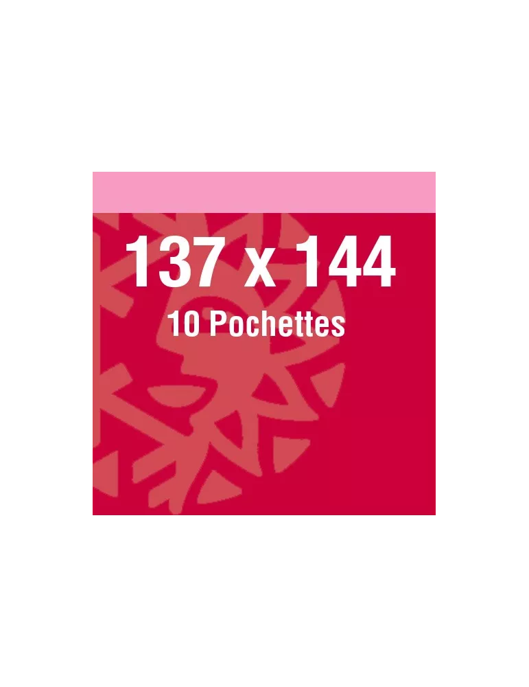 Pochettes double soudure - Lxh:137x144 mm (Fond noir)