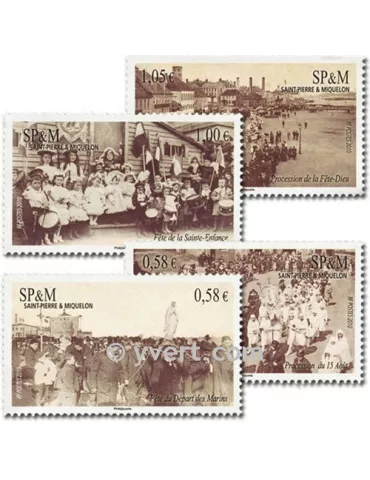 n° 986/989 (BF 15) - Timbre Saint-Pierre et Miquelon Poste 2