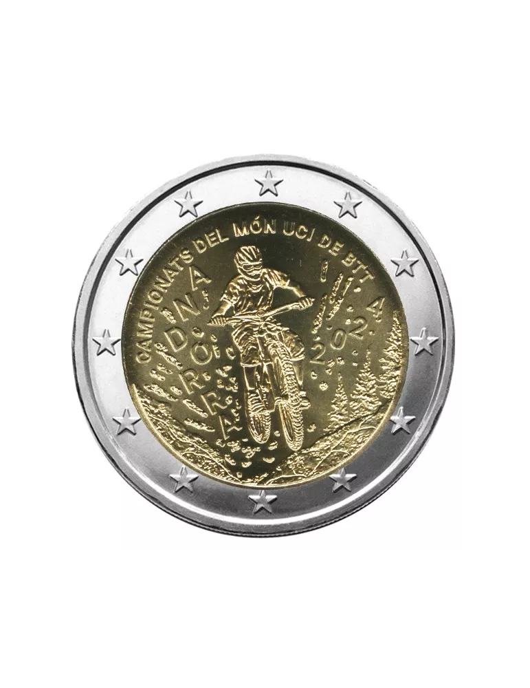 BU : 2 EURO COMMEMORATIVE 2024 : ANDORRE (Championnat du monde de VTT)