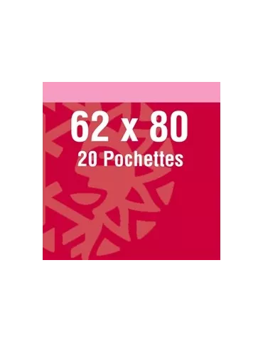 Pochettes double soudure - Lxh:62x80mm (Fond noir)