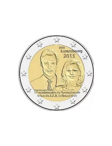2 EURO COMMEMORATIVE 2015 : LUXEMBOURG (15e anniversaire de l'accession au trône du Grand-Duc Henri)