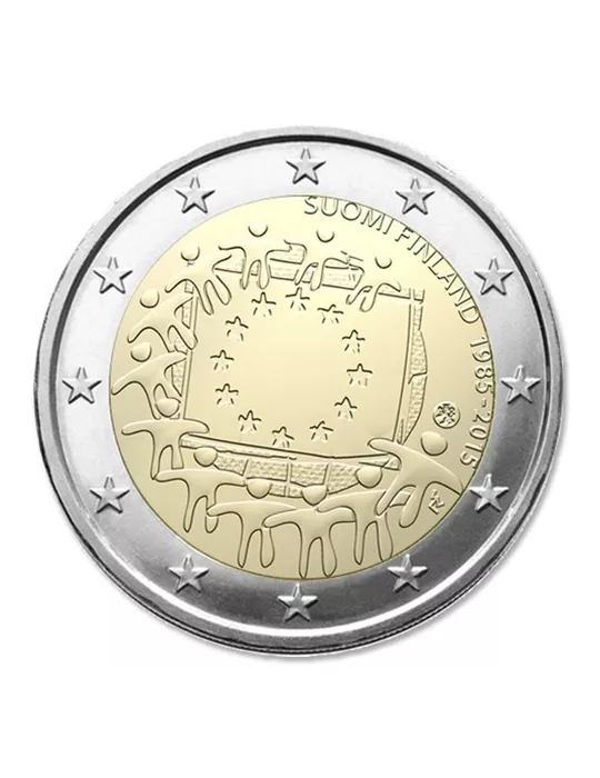 2 EURO COMMEMORATIVE 2015 : FINLANDE (30e anniversaire du drapeau européen)