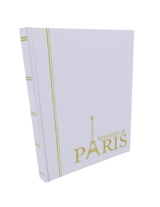 PERFECTA : Classeur fixe pour timbres Souvenir de Paris (Petit modèle-Pages Noires-16p.)
