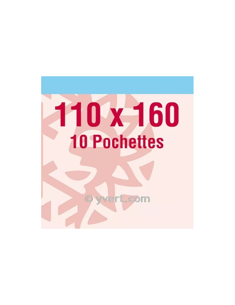 Pochettes double soudure - Lxh:110x160mm (Fond transparent)