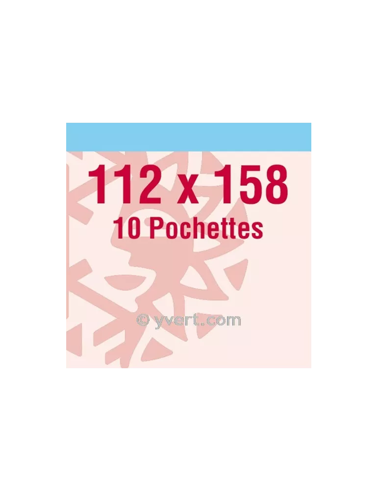 Pochettes double soudure - Lxh:112x158mm (Fond transparent)
