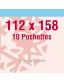 Pochettes double soudure - Lxh:112x158mm (Fond transparent)