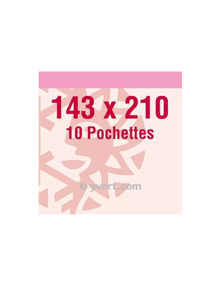 Pochettes double soudure - Lxh:143x210mm (Fond transparent)