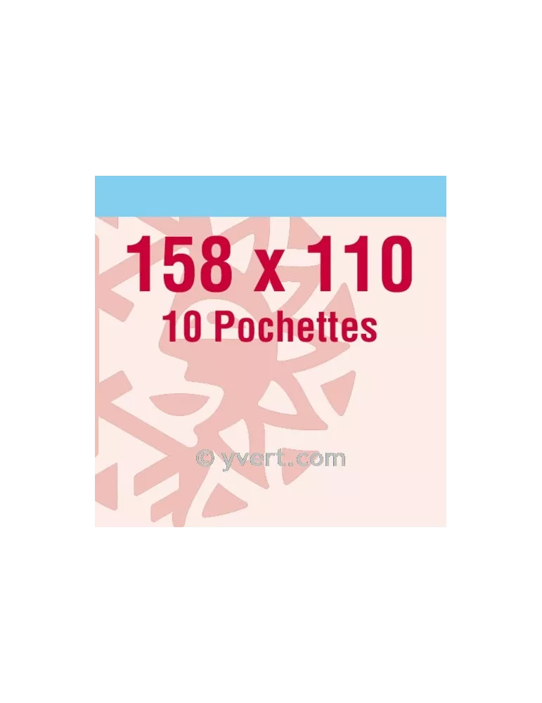 Pochettes double soudure - Lxh:158x110mm (Fond transparent)
