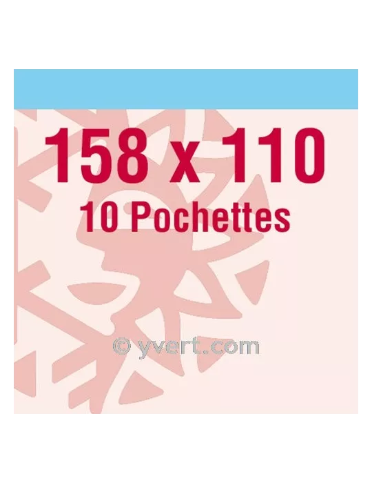 Pochettes double soudure - Lxh:158x110mm (Fond transparent)