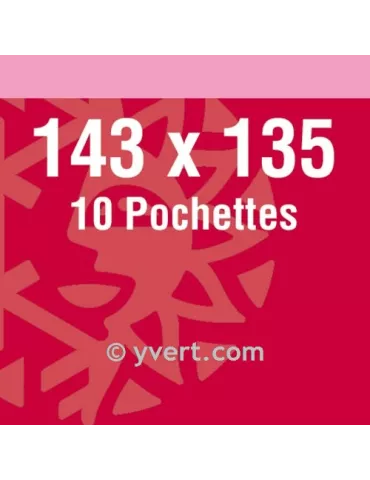 Pochettes double soudure - Lxh:143x135mm (Fond noir)