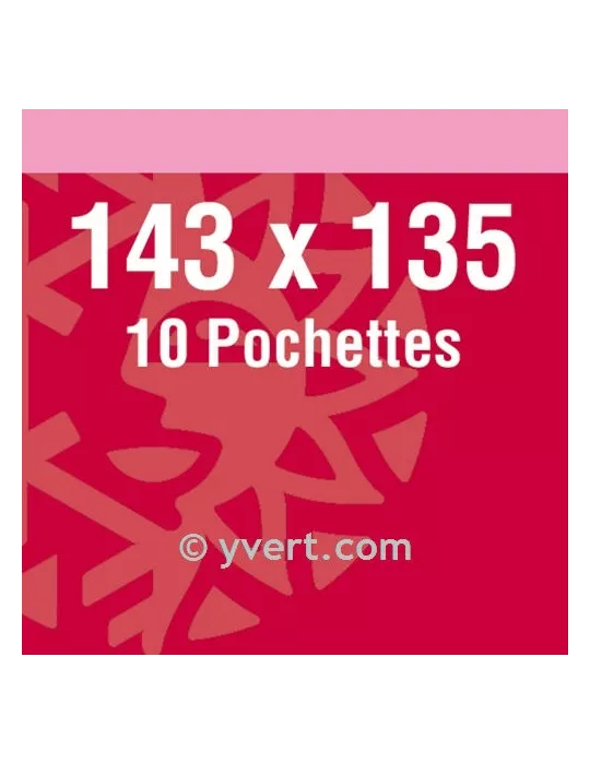 Pochettes double soudure - Lxh:143x135mm (Fond noir)